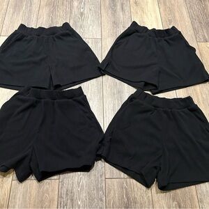 Abercrombie and Fitch Cozy Rib 4-Pack Black Sleep Shorts XXS